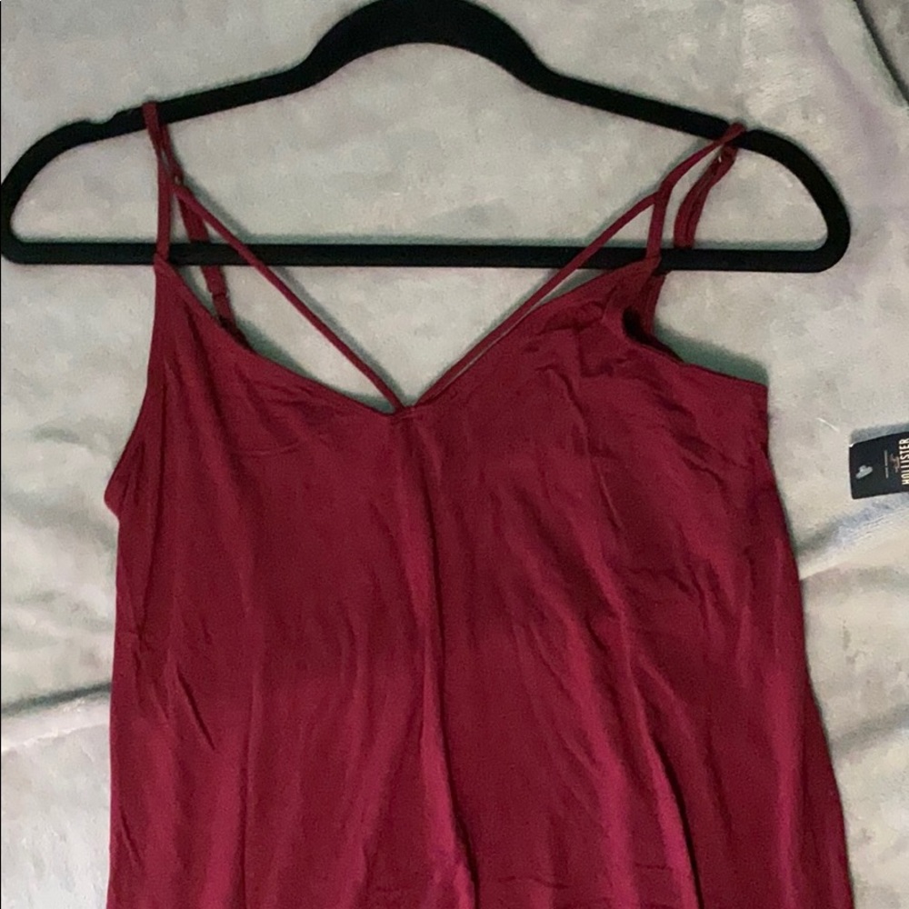 Burgundy swing dress